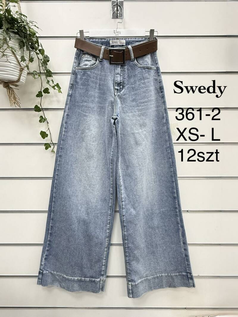 Spodnie damskie jeansy Roz XS-L, 1 Kolor Paczka 12 szt 1